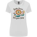 Invite Peace Into Your Day Hippy Love 60's Womens Wider Cut T-Shirt White