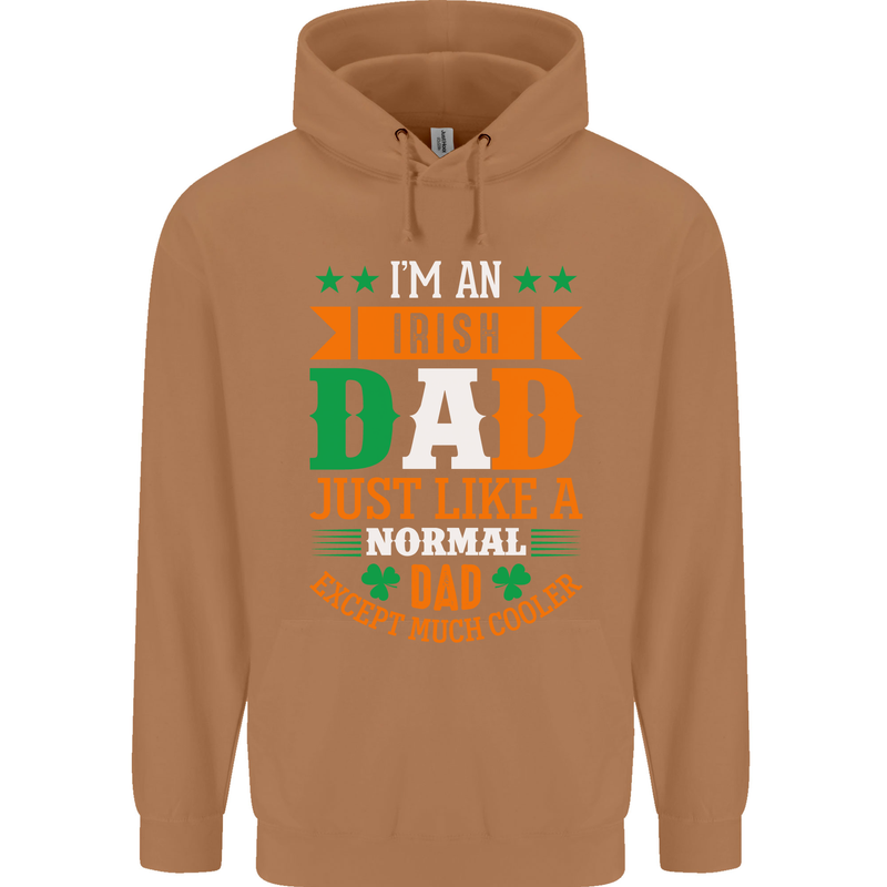 Irish Dad Funny St. Patrick's Day Father's Mens 80% Cotton Hoodie Caramel Latte