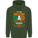 Irish Dad Funny St. Patrick's Day Father's Mens 80% Cotton Hoodie Forest Green