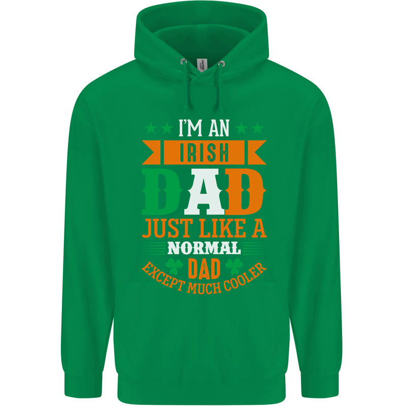 Irish Dad Funny St. Patrick's Day Father's Mens 80% Cotton Hoodie Irish Green