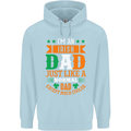 Irish Dad Funny St. Patrick's Day Father's Mens 80% Cotton Hoodie Light Blue