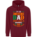 Irish Dad Funny St. Patrick's Day Father's Mens 80% Cotton Hoodie Maroon