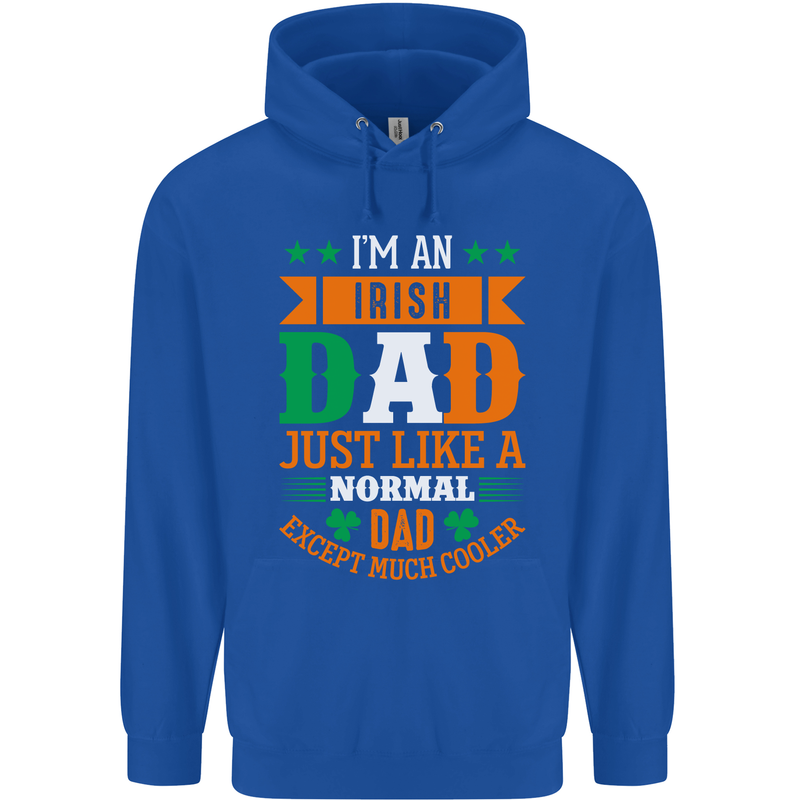 Irish Dad Funny St. Patrick's Day Father's Mens 80% Cotton Hoodie Royal Blue