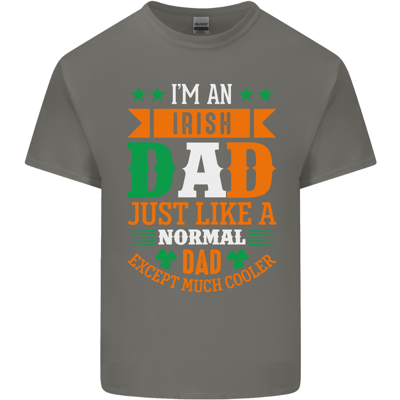 Irish Dad Funny St. Patrick's Day Father's Mens Cotton T-Shirt Tee Top Charcoal