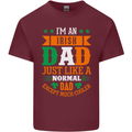 Irish Dad Funny St. Patrick's Day Father's Mens Cotton T-Shirt Tee Top Maroon