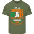 Irish Dad Funny St. Patrick's Day Father's Mens Cotton T-Shirt Tee Top Military Green