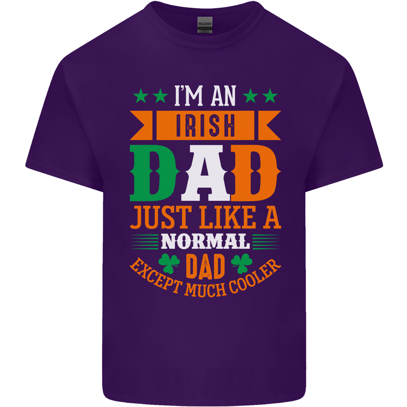 Irish Dad Funny St. Patrick's Day Father's Mens Cotton T-Shirt Tee Top Purple