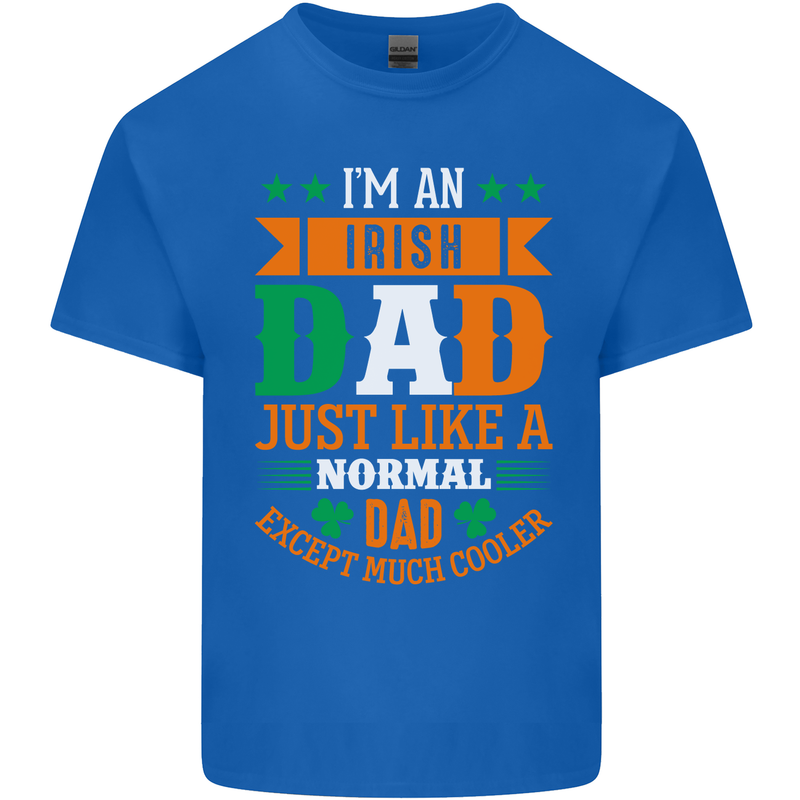 Irish Dad Funny St. Patrick's Day Father's Mens Cotton T-Shirt Tee Top Royal Blue