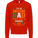 Irish Dad Funny St. Patrick's Day Father's Mens Sweatshirt Jumper Bright Red