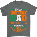 Irish Dad Funny St. Patrick's Day Father's Mens T-Shirt Cotton Gildan Charcoal