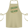 Irish Drinking Team Funny St. Patricks Day Cotton Apron 100% Organic Khaki