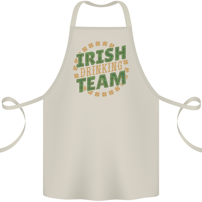 Irish Drinking Team Funny St. Patricks Day Cotton Apron 100% Organic Natural