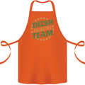 Irish Drinking Team Funny St. Patricks Day Cotton Apron 100% Organic Orange