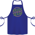 Irish Drinking Team Funny St. Patricks Day Cotton Apron 100% Organic Royal Blue