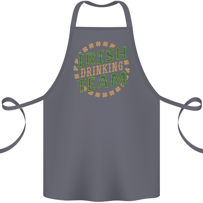 Irish Drinking Team Funny St. Patricks Day Cotton Apron 100% Organic Steel