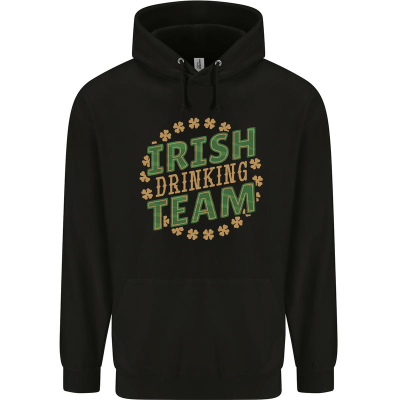 Irish Drinking Team Funny St. Patricks Day Mens 80% Cotton Hoodie Black