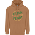 Irish Drinking Team Funny St. Patricks Day Mens 80% Cotton Hoodie Caramel Latte