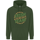 Irish Drinking Team Funny St. Patricks Day Mens 80% Cotton Hoodie Forest Green