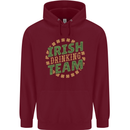 Irish Drinking Team Funny St. Patricks Day Mens 80% Cotton Hoodie Maroon