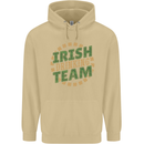 Irish Drinking Team Funny St. Patricks Day Mens 80% Cotton Hoodie Sand