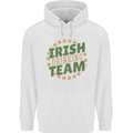 Irish Drinking Team Funny St. Patricks Day Mens 80% Cotton Hoodie White