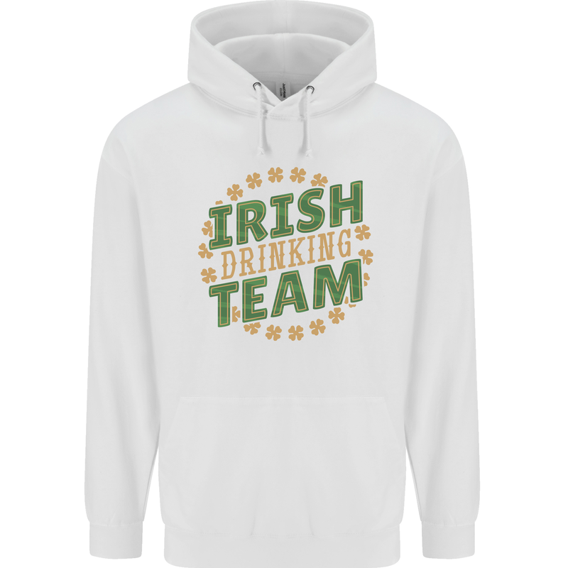 Irish Drinking Team Funny St. Patricks Day Mens 80% Cotton Hoodie White