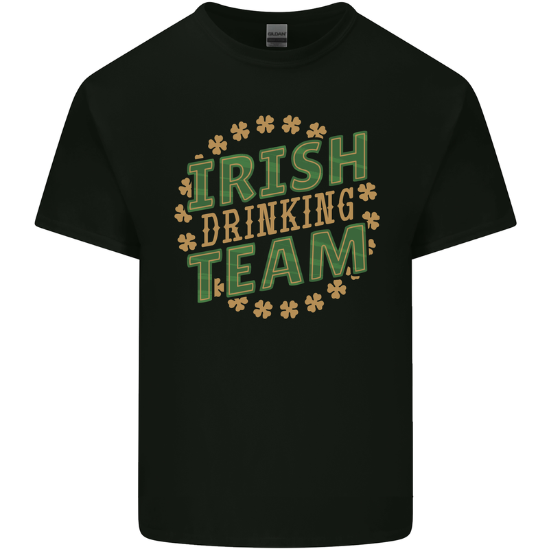 Irish Drinking Team Funny St. Patricks Day Mens Cotton T-Shirt Tee Top Black