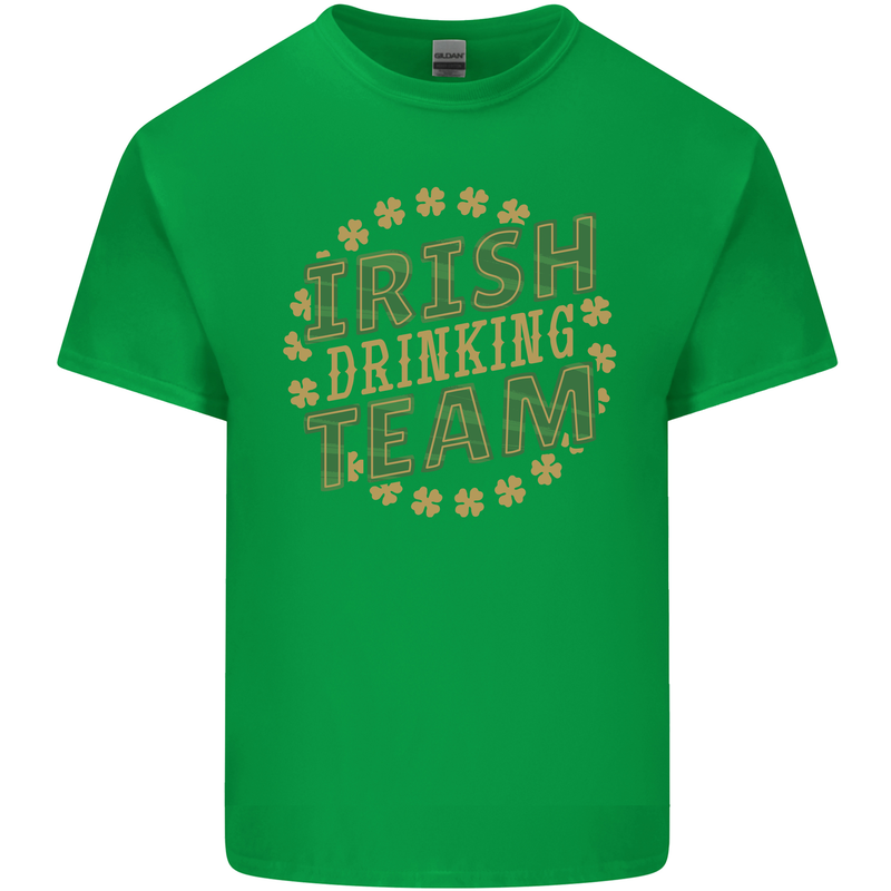Irish Drinking Team Funny St. Patricks Day Mens Cotton T-Shirt Tee Top Irish Green