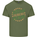 Irish Drinking Team Funny St. Patricks Day Mens Cotton T-Shirt Tee Top Military Green