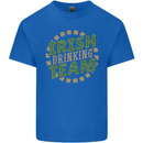 Irish Drinking Team Funny St. Patricks Day Mens Cotton T-Shirt Tee Top Royal Blue