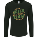 Irish Drinking Team Funny St. Patricks Day Mens Long Sleeve T-Shirt Black