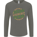 Irish Drinking Team Funny St. Patricks Day Mens Long Sleeve T-Shirt Charcoal