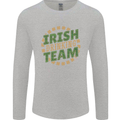 Irish Drinking Team Funny St. Patricks Day Mens Long Sleeve T-Shirt Sports Grey