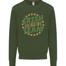 Irish Drinking Team Funny St. Patricks Day Mens Sweatshirt Jumper Forest Green