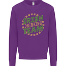 Irish Drinking Team Funny St. Patricks Day Mens Sweatshirt Jumper Purple