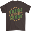 Irish Drinking Team Funny St. Patricks Day Mens T-Shirt Cotton Gildan Dark Chocolate