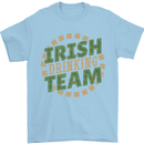 Irish Drinking Team Funny St. Patricks Day Mens T-Shirt Cotton Gildan Light Blue