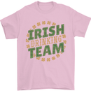 Irish Drinking Team Funny St. Patricks Day Mens T-Shirt Cotton Gildan Light Pink