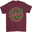 Irish Drinking Team Funny St. Patricks Day Mens T-Shirt Cotton Gildan Maroon