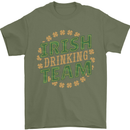 Irish Drinking Team Funny St. Patricks Day Mens T-Shirt Cotton Gildan Military Green