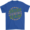 Irish Drinking Team Funny St. Patricks Day Mens T-Shirt Cotton Gildan Royal Blue