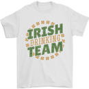 Irish Drinking Team Funny St. Patricks Day Mens T-Shirt Cotton Gildan White