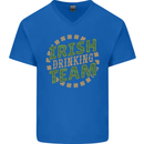 Irish Drinking Team Funny St. Patricks Day Mens V-Neck Cotton T-Shirt Royal Blue