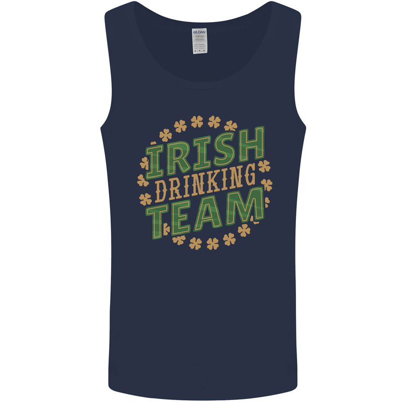 Irish Drinking Team Funny St. Patricks Day Mens Vest Tank Top Navy Blue