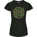 Irish Drinking Team Funny St. Patricks Day Womens Petite Cut T-Shirt Black
