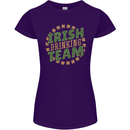 Irish Drinking Team Funny St. Patricks Day Womens Petite Cut T-Shirt Purple