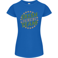 Irish Drinking Team Funny St. Patricks Day Womens Petite Cut T-Shirt Royal Blue