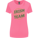Irish Drinking Team Funny St. Patricks Day Womens Wider Cut T-Shirt Azalea