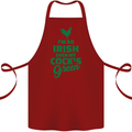 Irish Even My Cock's Green St Patricks Day Cotton Apron 100% Organic Maroon