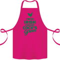 Irish Even My Cock's Green St Patricks Day Cotton Apron 100% Organic Pink